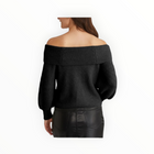 525 Marisa Relaxed Off Shoulder Pullover - Black