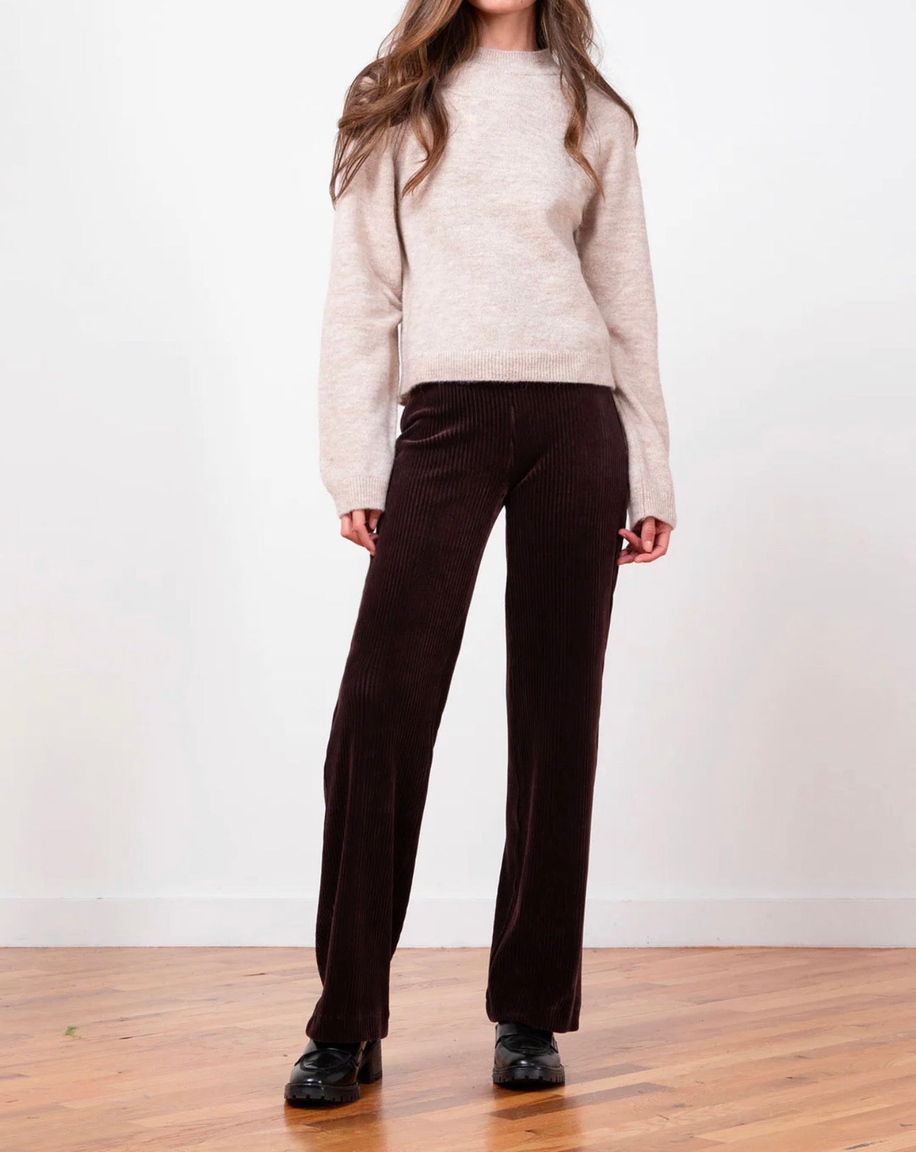 Avenue Montaigne Flavia Corduroy Pant - Brown