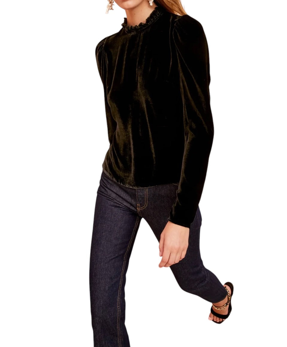 Ulla Johnson Marlene Velvet Blouse - Noir
