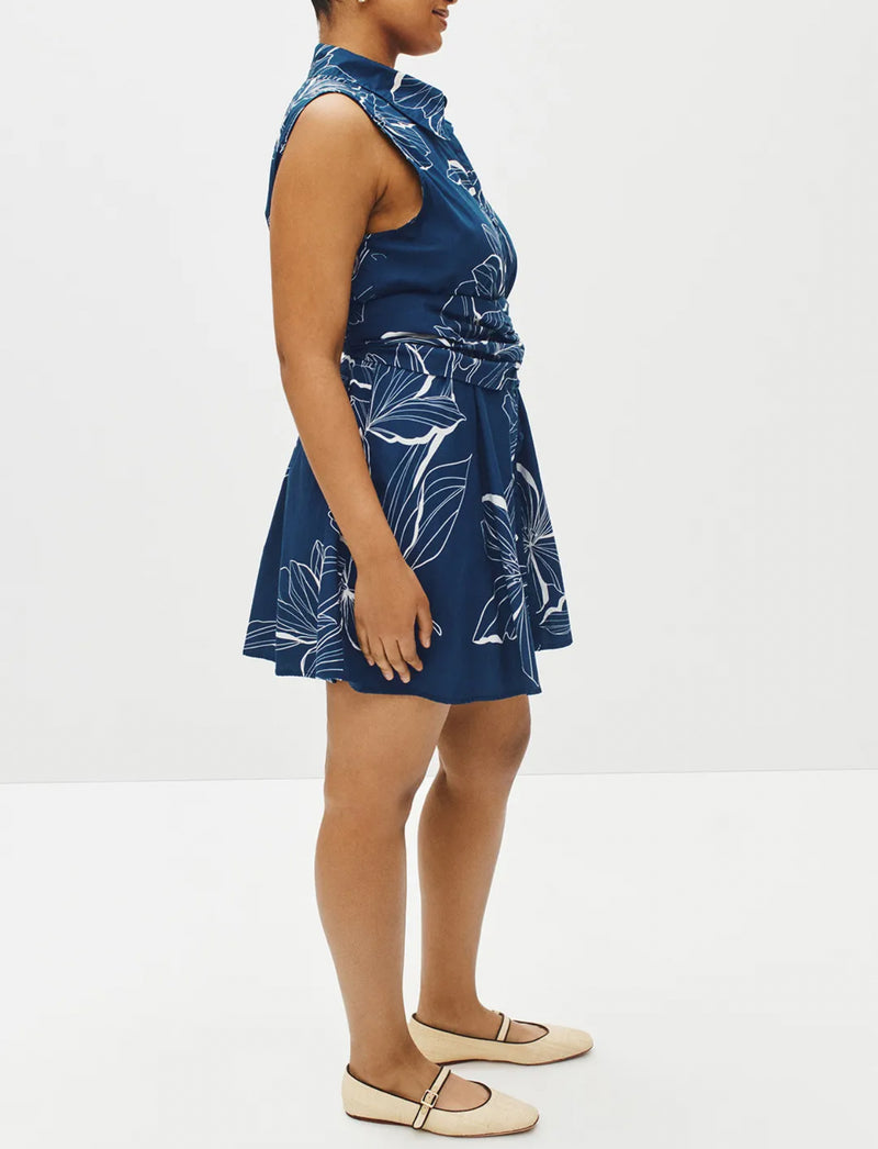 Hutch Biltmore Dress - Navy Block Print