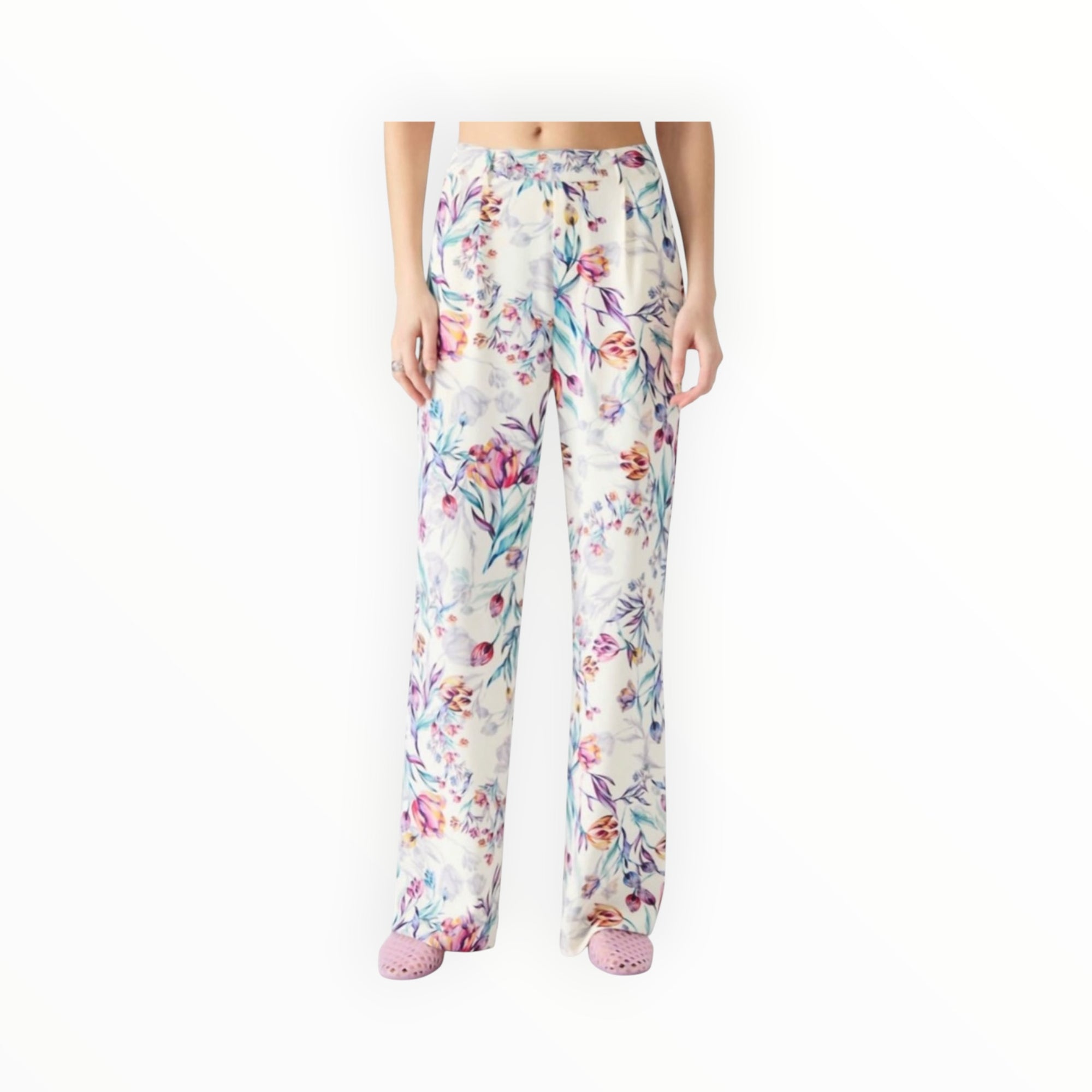 Steve Madden Denia Floral Print Pants - Antique