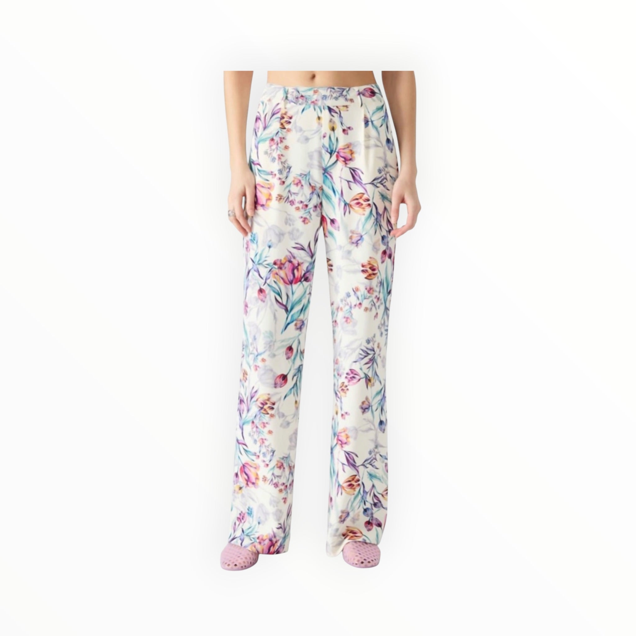 Steve Madden Denia Floral Print Pants - Antique