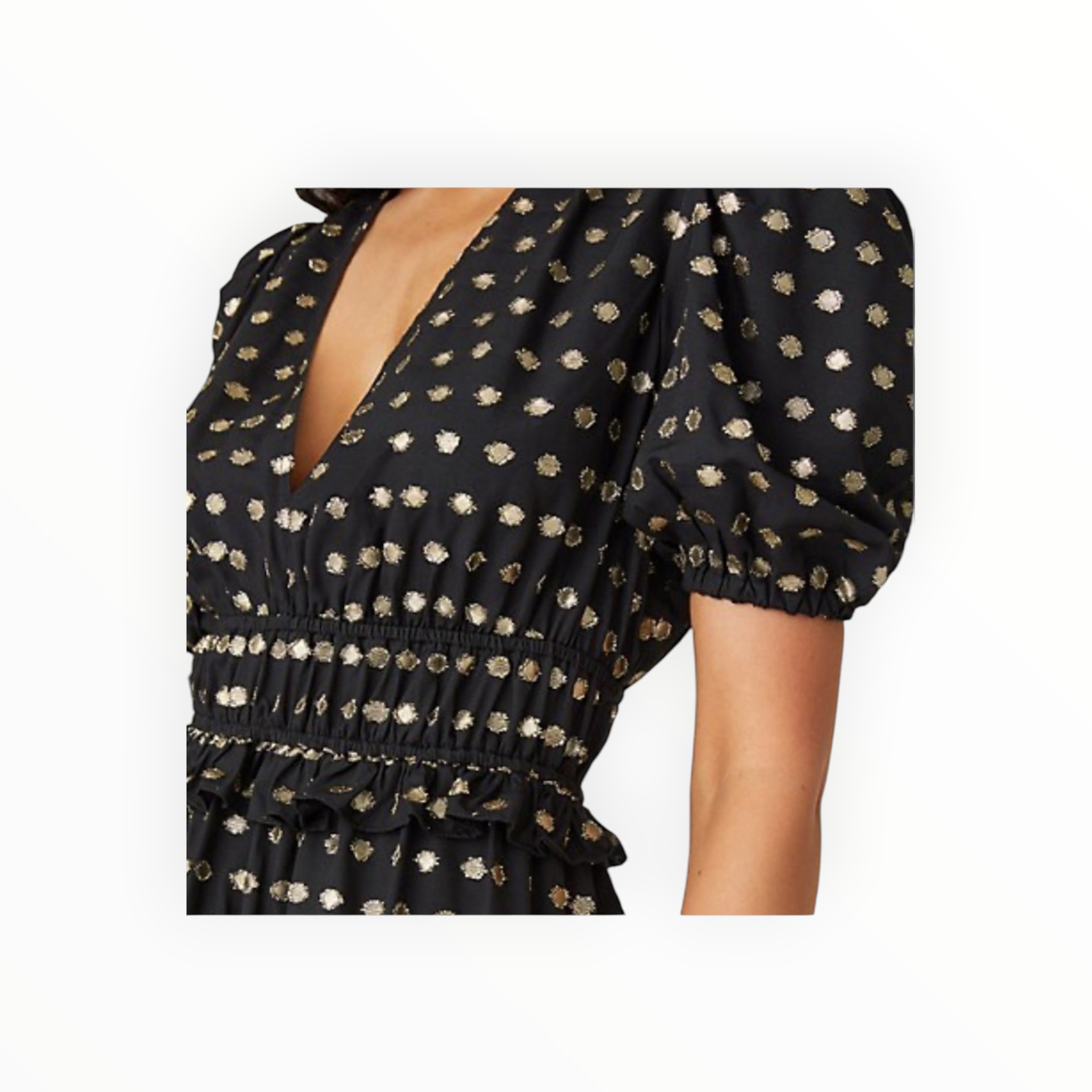 Shoshanna Elia Metallic Jacquard Dress - Black
