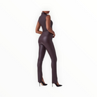 Spanx Leather Front Slit Legging - Cherry Chocolate