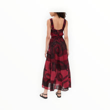 Natalie Martin Jasmine Maxi Dress With Sash - Ament Snake Oxblood