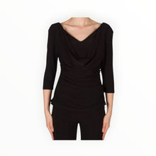 Joseph Ribkoff Drape Neck Top - Black