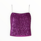 Baum und Pferdgarten Cropped Sequined Camisole - Violet