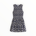 Apiece Apart Lore Smocked Mini Dress - Navy Floral Stamp