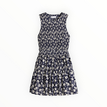 Apiece Apart Lore Smocked Mini Dress - Navy Floral Stamp