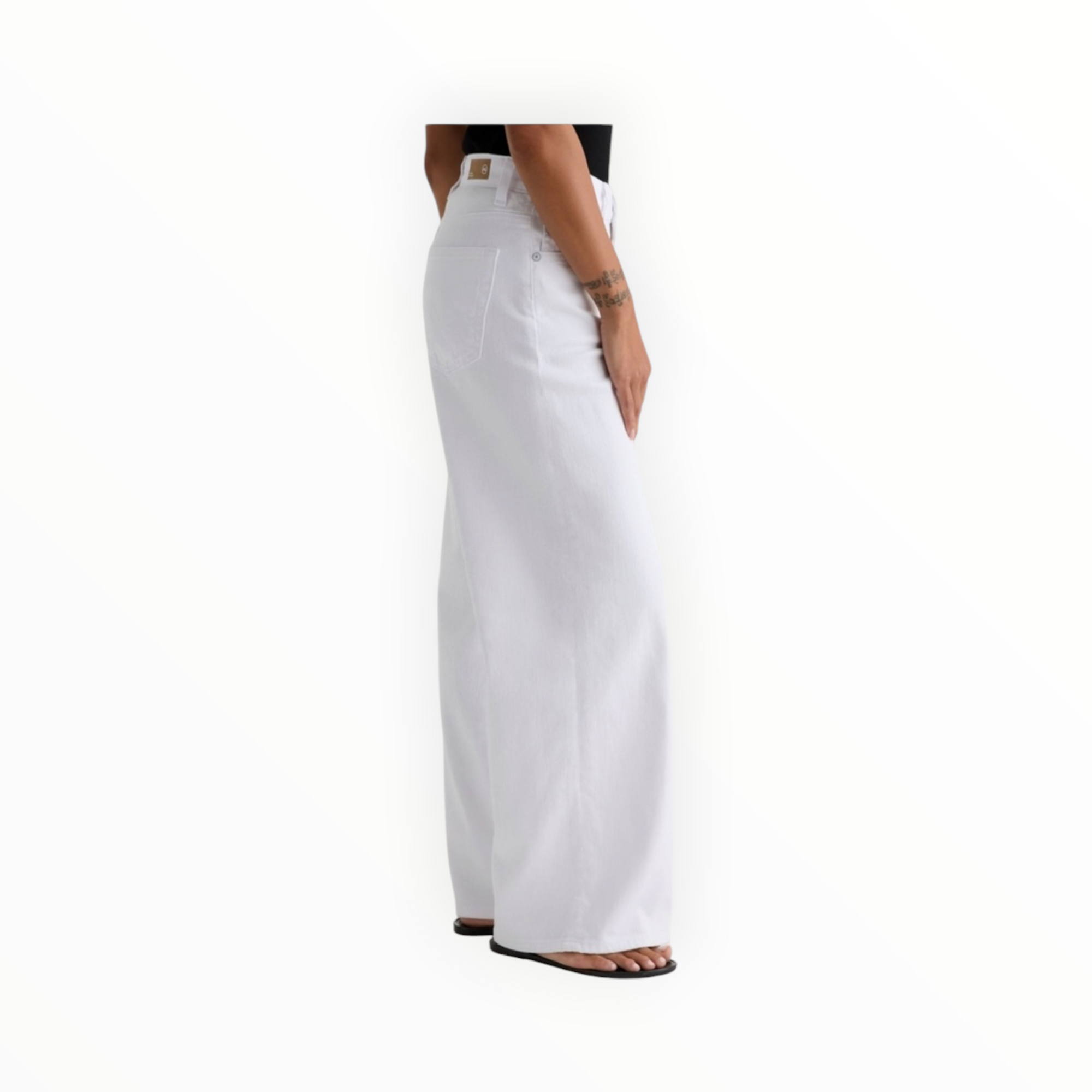 AG Jeans Saige Wide Leg Crop - Gallery White