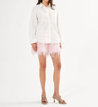 Rabens Saloner Roxana Plume Shorts - Powder Pink
