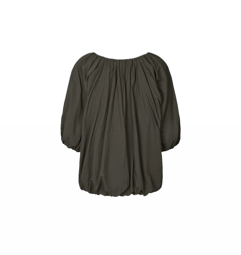 Rabens Saloner Rachelle Voile Cloud Blouse - Pirate Black