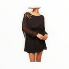 MISA Katana Dress - Black Palm D'Or