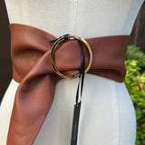 B-LOW THE BELT Trisha Leather Wrap Belt - Brandy Gold