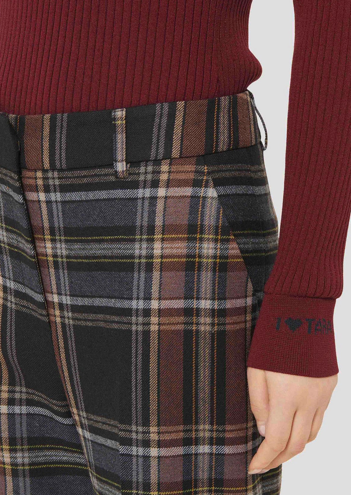 Tara Jarmon Piper Pants - Midnight Blue Tartan