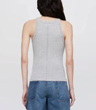 Re/Done Hanes Ribbed Tank - Heather Grey