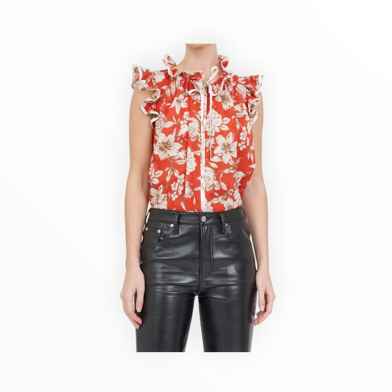 Christy Lynn Nadya Top - Red Magnolia