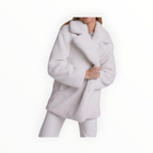 Bella Dahl Oversized Notch Collar Teddy Coat - Winter White