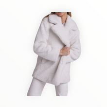 Bella Dahl Oversized Notch Collar Teddy Coat - Winter White