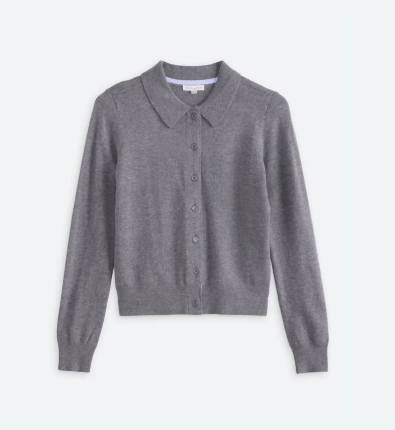 Line & Dot Eckley Button Down Sweater - Grey