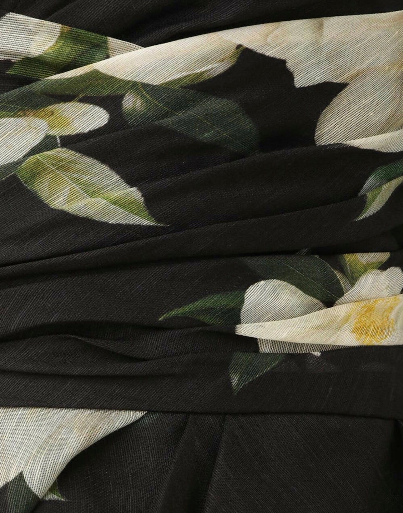 Zimmermann Harmony Drape Mini Dress - Black Magnolia