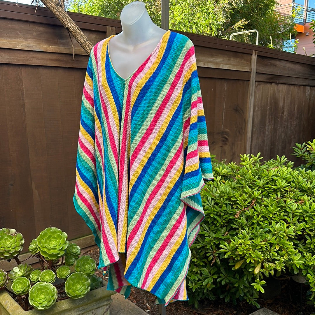 La DoubleJ Costiera Striped Cotton Blend Mini Kaftan