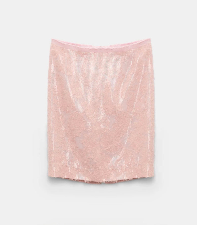 Dorothee Schumacher Sequin Statement Skirt - Milky Rose