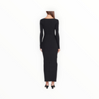 STAUD Silhouette Long-Sleeve Maxi Dress - Black
