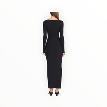 STAUD Silhouette Long-Sleeve Maxi Dress - Black