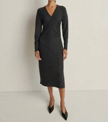 Nation Ltd Sandrine Midi Dress - Heather Charcoal