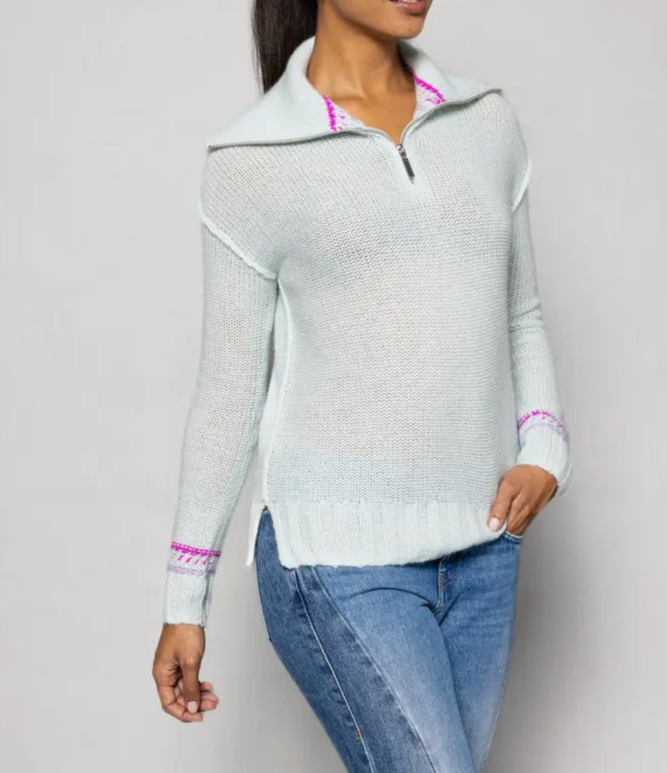 Lisa Todd Powder Posh Sweater - Barely Blue