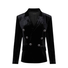 Caballero Kindra Stretch Velvet Jacket - Black