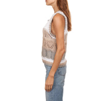 Cotton by Autumn Cashmere Wavy Pointelle Striped Muscle Tee