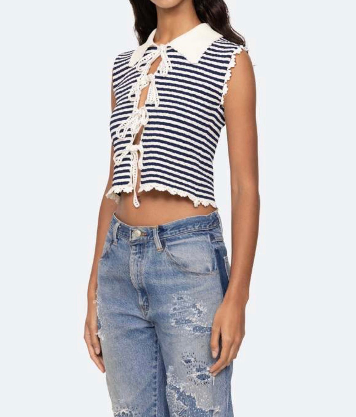 Sea New York Addy Striped Knit Vest - Multi