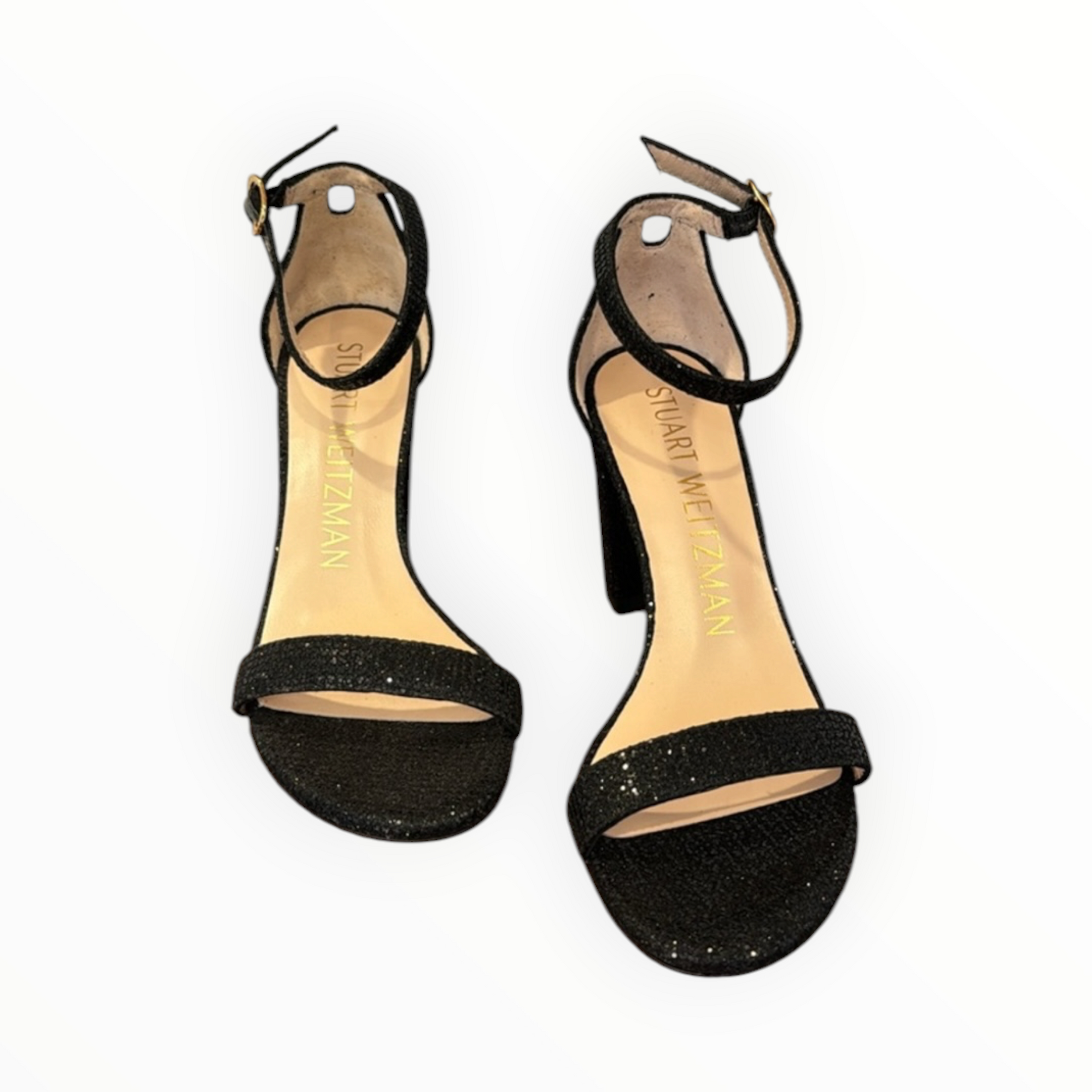 Stuart Weitzman Nearly Nude Strap Sandal - Black Disco