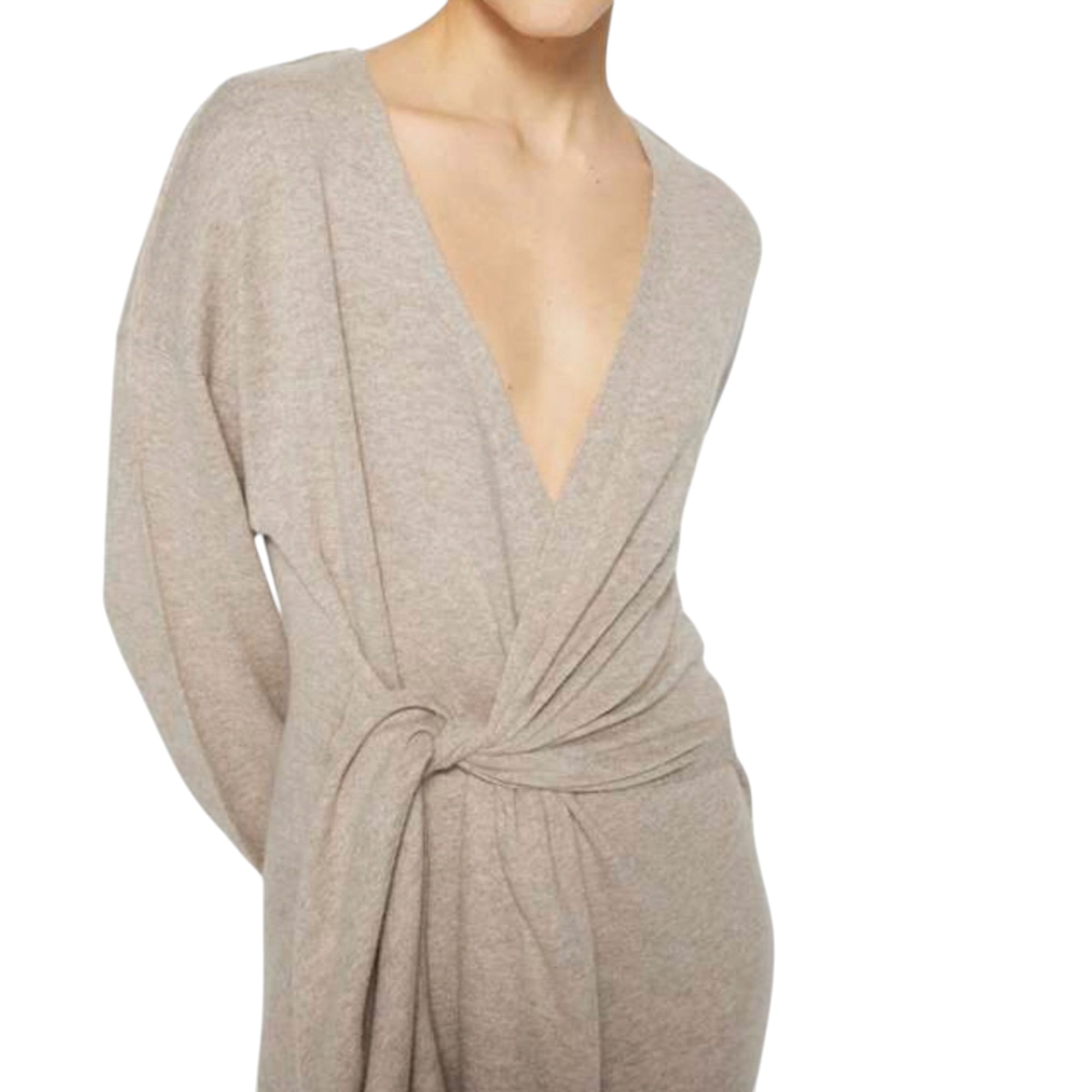 SIMKHAI Skyla Knit Wrap Dress - Fawn