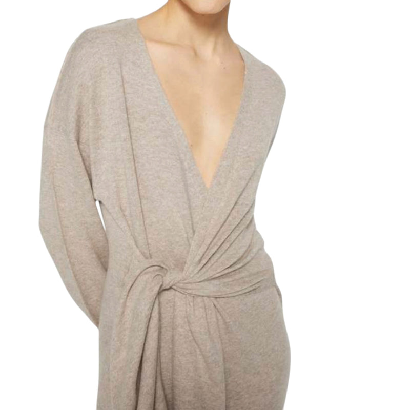 SIMKHAI Skyla Knit Wrap Dress - Fawn