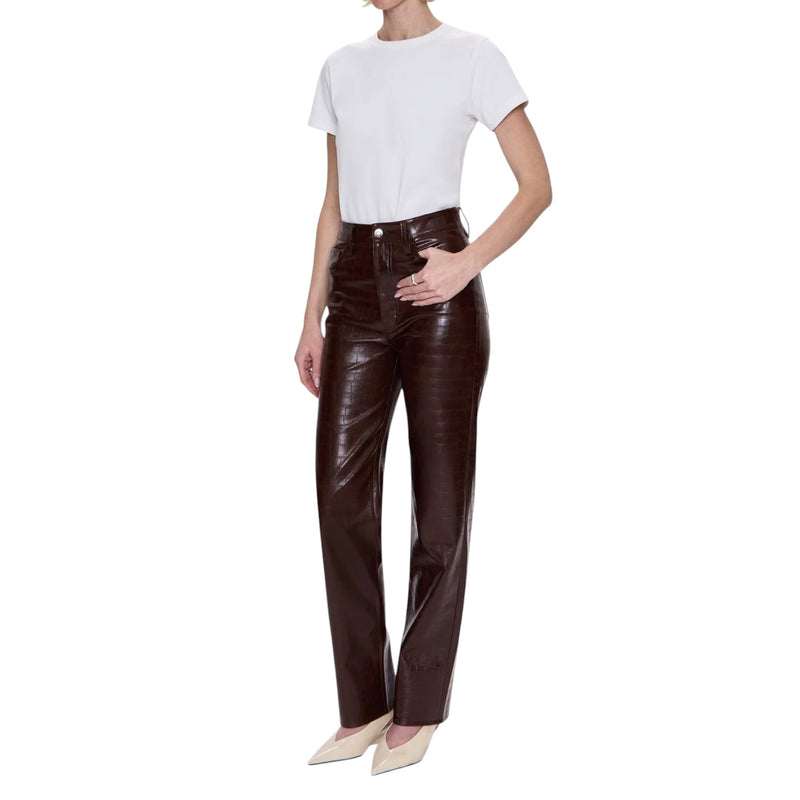 Pistola Cassie Super High Rise Straight - Tobacco Cognac