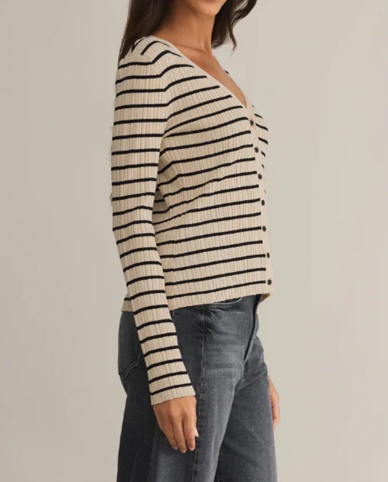 Z Supply Jordana Stripe Sweater - Sandshell