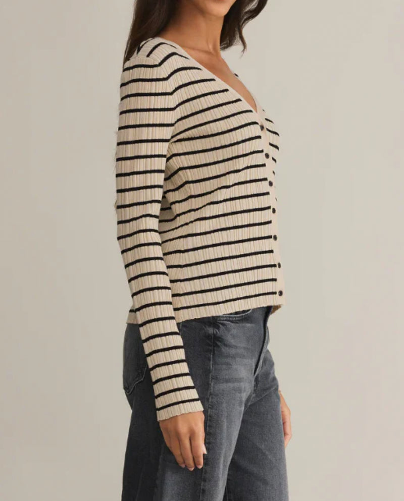 Z Supply Jordana Stripe Sweater - Sandshell