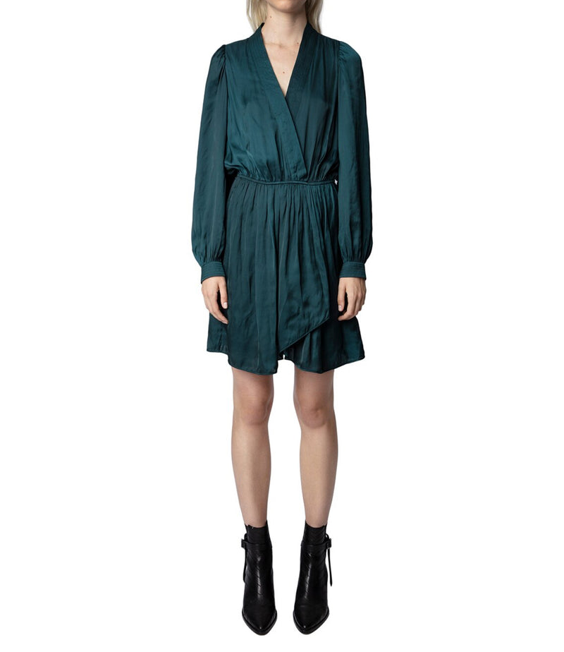 Zadig & Voltaire Remember Satin Dress - Emerald