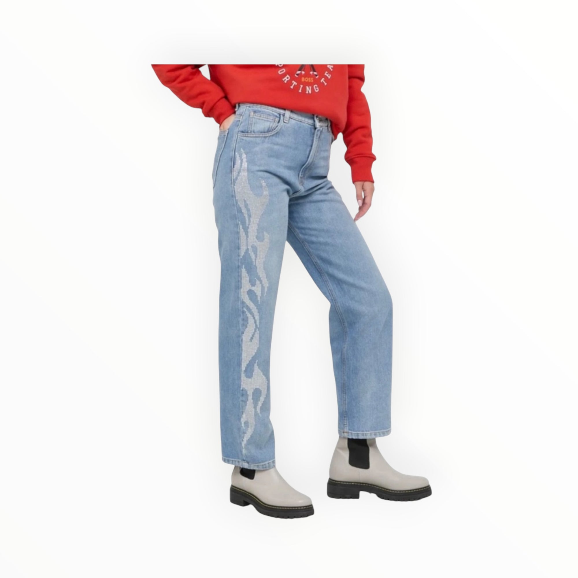 Beatrice .b Fiamma Rhinestone Embellished Jeans