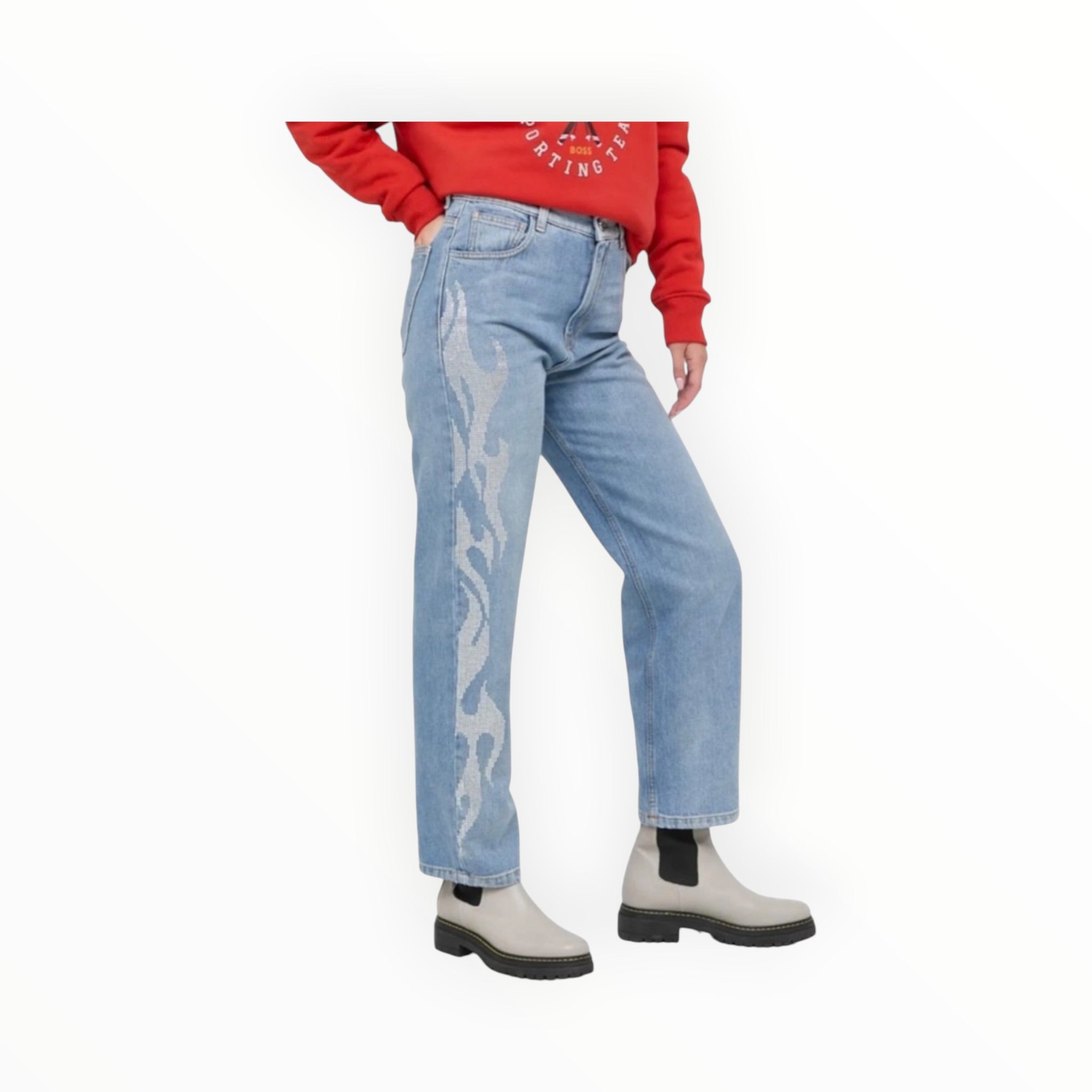 Beatrice .b Fiamma Rhinestone Embellished Jeans
