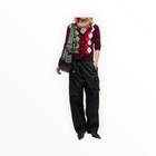 GANNI Argyle Print Cardigan - Tawny Port