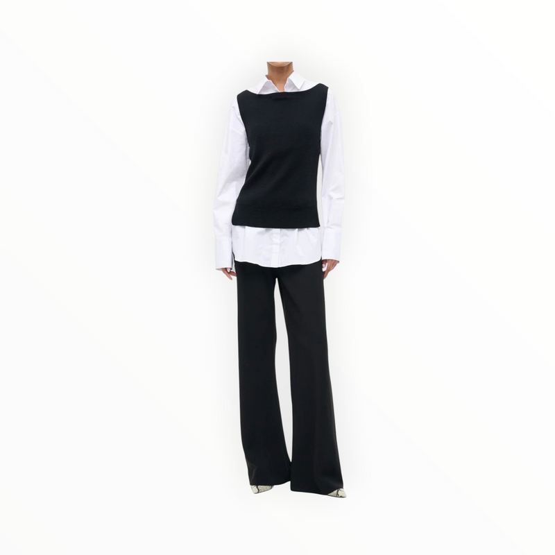 STAUD Damian Top - Black/White