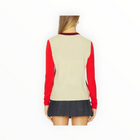 rag & bone Taron Colorblock Crew - Burgundy Multi
