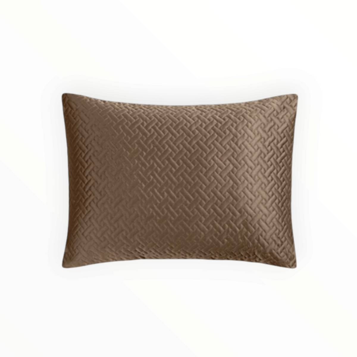 Matouk Basketweave Boudoir Sham - Mocha