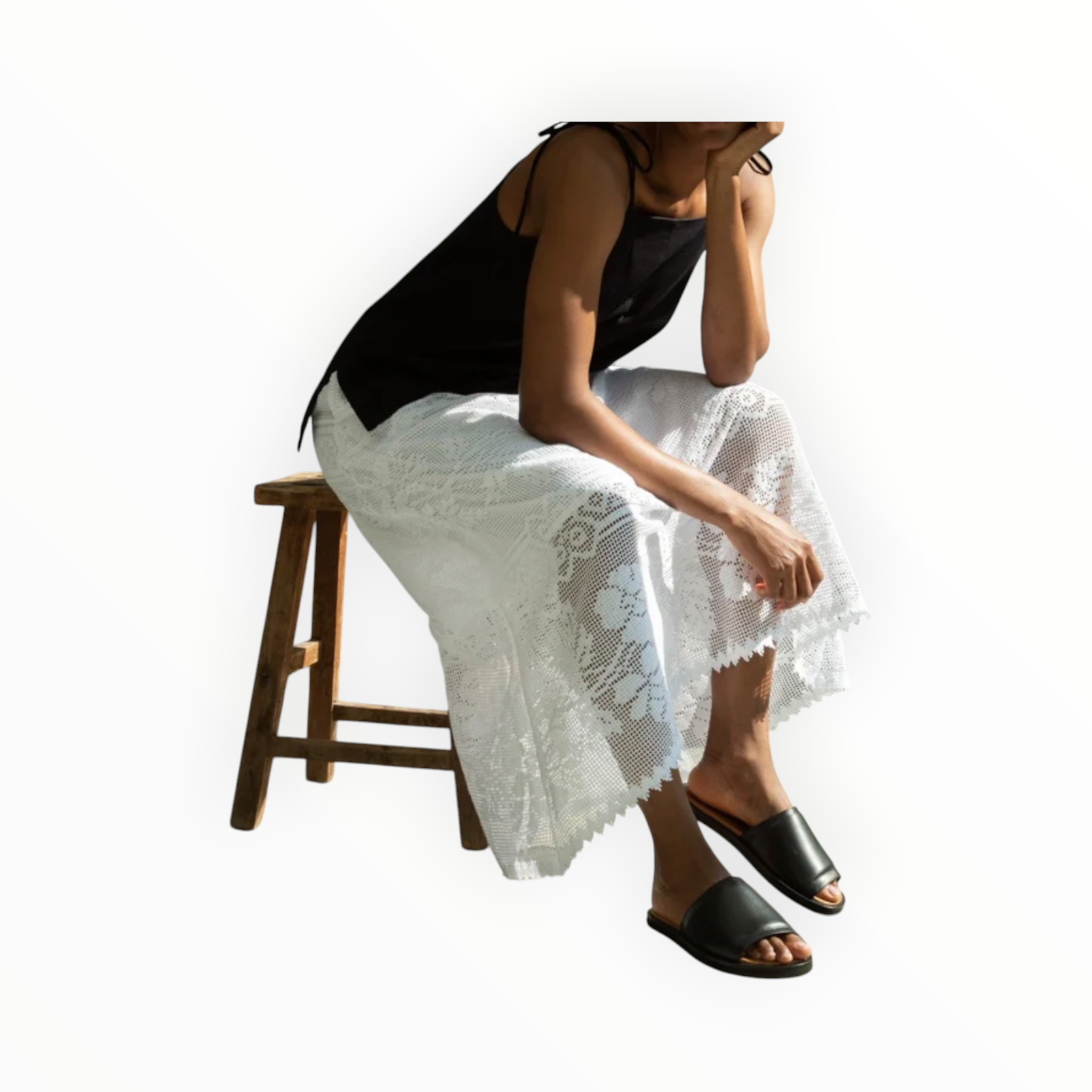 Beaumont Organic Lyla-Fay Cotton Lace Skirt - White
