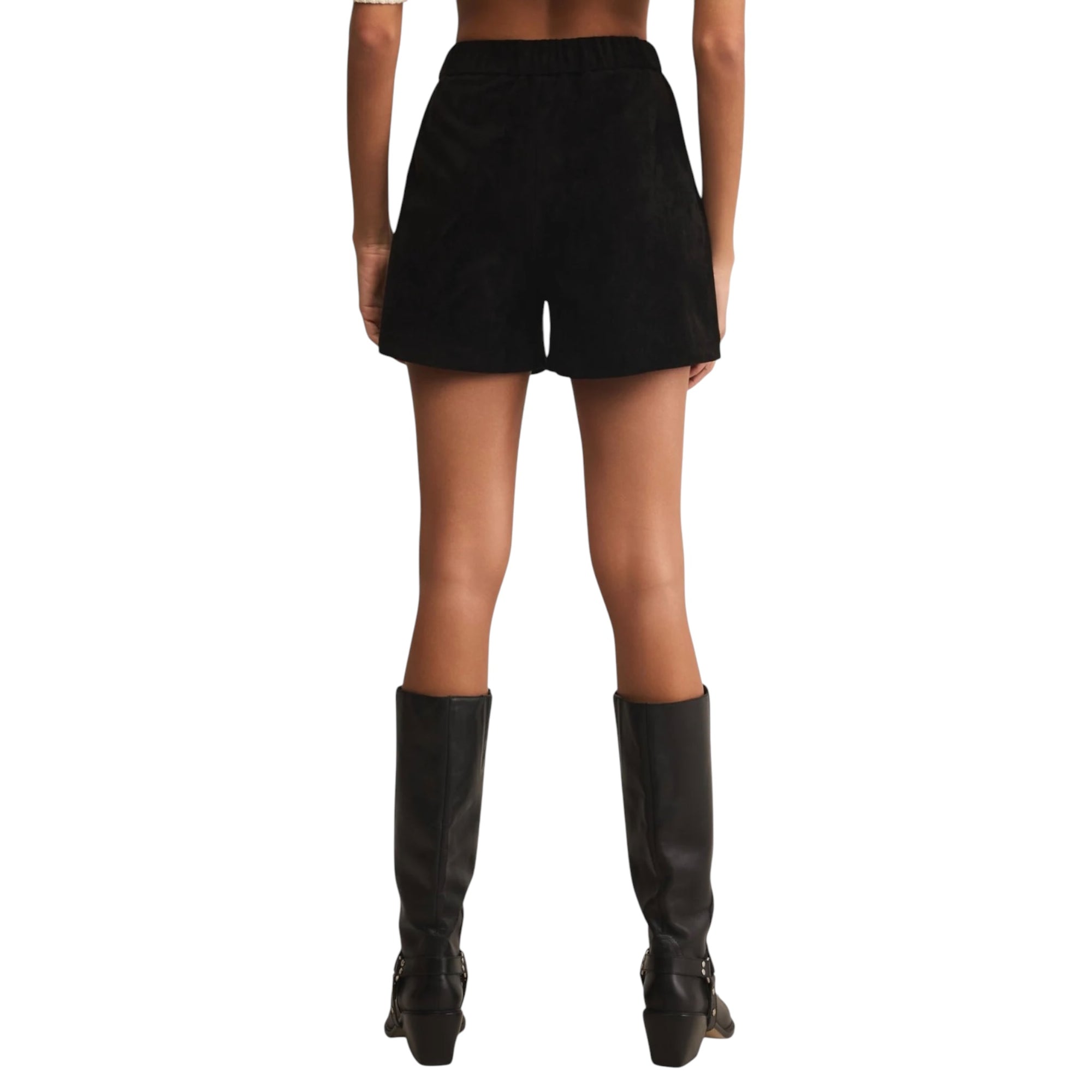 Z Supply Tia Faux Suede Short - Black