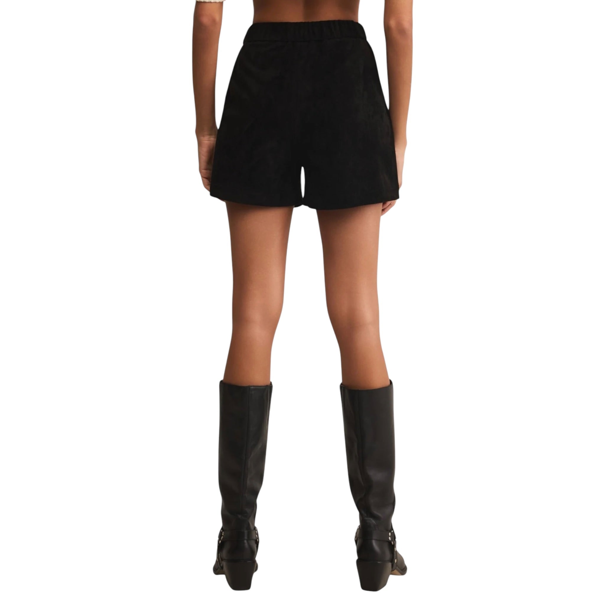 Z Supply Tia Faux Suede Short - Black